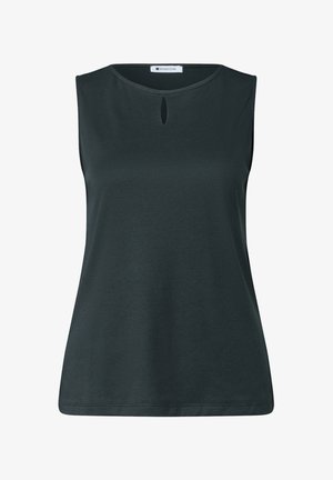 Street One, TOP MIT RUNDHALS UND CUT-OUT-DETAIL - Top - deep bound green
