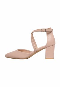 Friends Like These REGULAR FIT - CROSS STRAP MID BLOCK COURT - Klasične cipele s visokom petom - nude