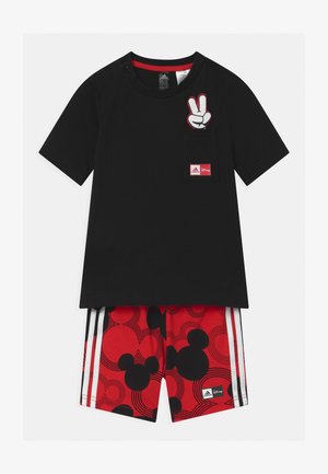 SET UNISEX - Sportovní kraťasy - black/white/vivid red