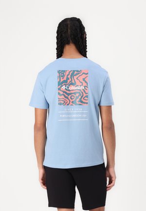 BARTON SPRINGS GRAPHIC TEE  - Camiseta estampada - ripple blue