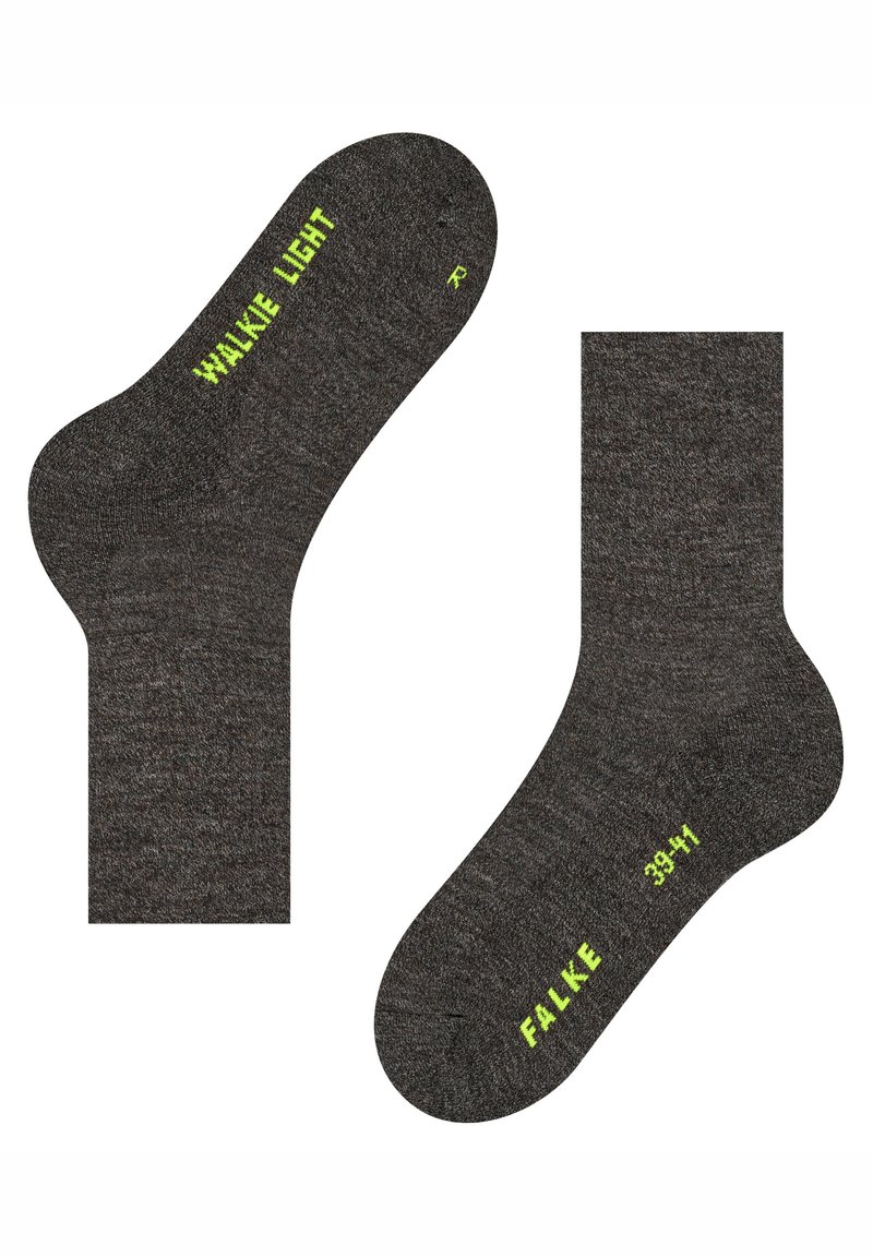 Falke Walkie Light Calzini Trekking Unisex – Confezione 2 Paia In Lana Merino, Antracite Melange, Taglie 39-41