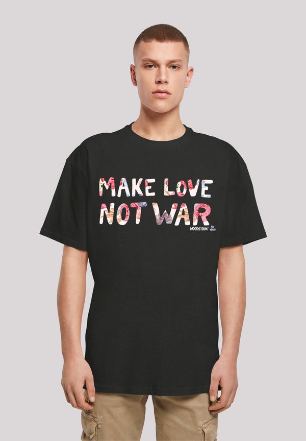 WOODSTOCK MAKE LOVE NOT WAR FLORAL MUSIC FESTIVAL - T-Shirt print