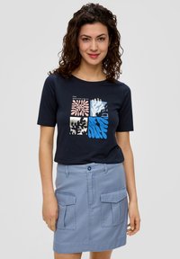 s.Oliver MIT FRONT - T-Shirt print - navy