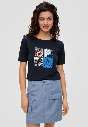 MIT FRONT - T-Shirt print - navy