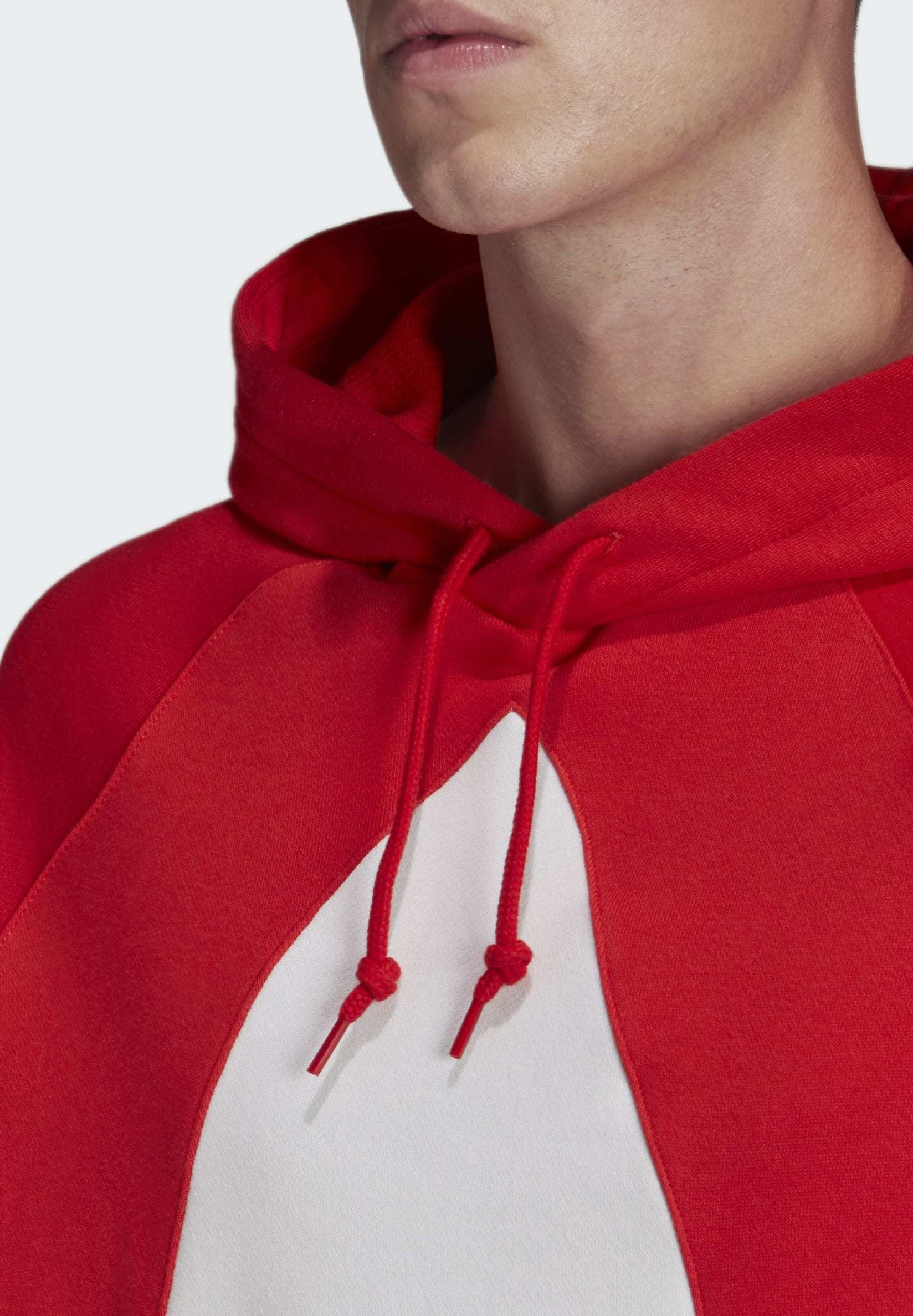 adidas Originals BIG TREFOIL HOODIE Kapuzenpullover red adidas Originals BIG TREFOIL HOODIE Kapuzenpullover red