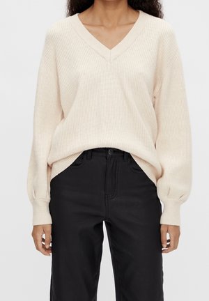 Pullover - mottled beige