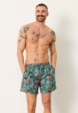 FatFace, REGULAR FIT - TOUCAN PRINT - Badeshorts - teal blue