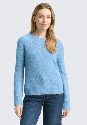 Strickpullover - light fjord blue melange