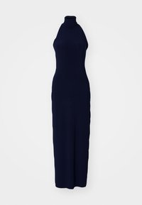 HALTER TURTLE SIDE SLIT GOWN - Trikotaažkleit - true navy