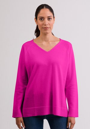 MIT SEITENSCHLITZEN - Maglione - altrosa