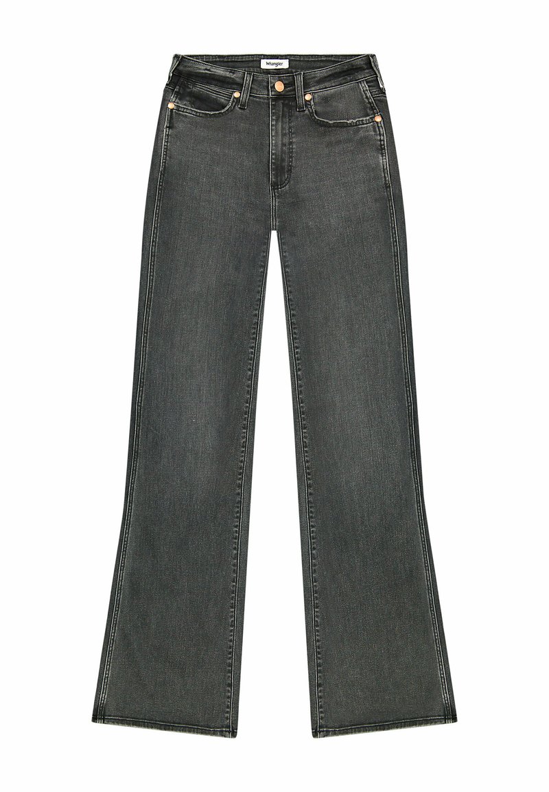 Wrangler Flared Jeans zwart denim/blackdenim