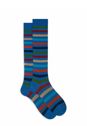 LONG WITH EVEN STRIPES - Calzettoni - azzurro