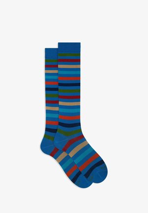 Gallo LONG WITH EVEN STRIPES - Kniestrümpfe - azzurro
