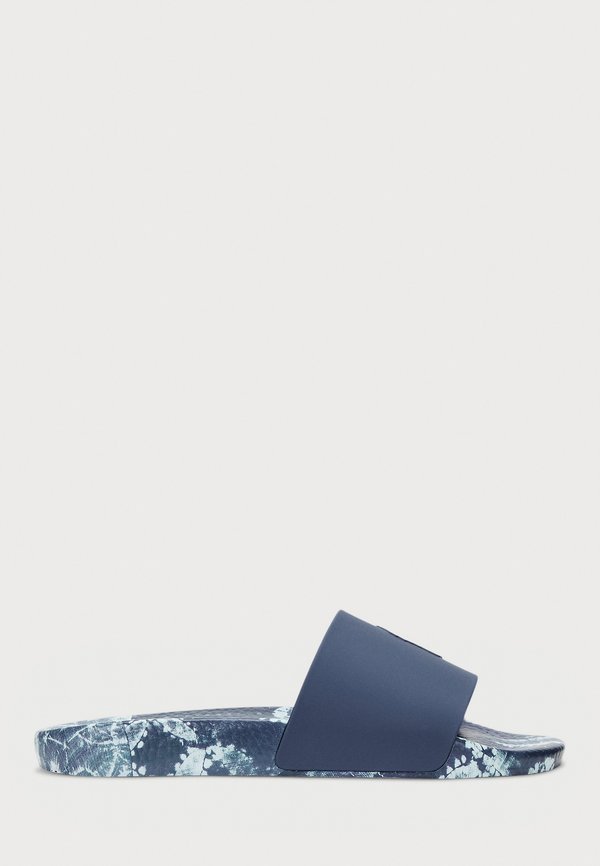 SCENIC-PRINT FLORAL SLIDE UNISEX - Mules - indigo shibori patchwork