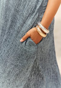 Next TEXTURED HALTER - Maxiklänning - denim blue