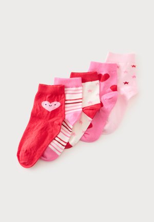 Friboo STAR AND HEARTS 5 PACK - Ponožky - pink/light pink/off-white