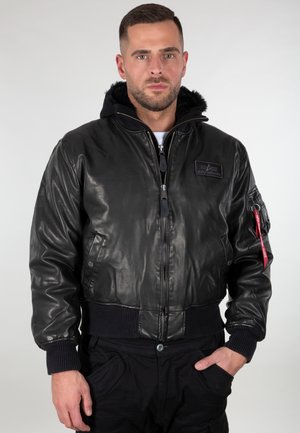 Alpha Industries Giacca in similpelle - black/black