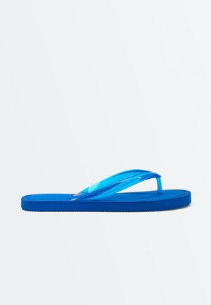 OYSHO, TEXTURED BEACH SANDALS - Tongs - blue