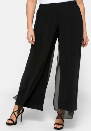 Sheego, Trousers - black