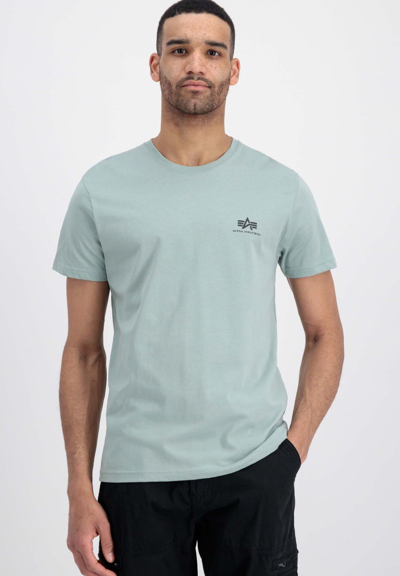 Alpha Industries - SMALL LOGO - T-Shirt basic - dusty green, Vergrößern