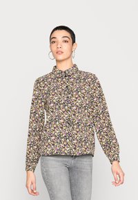 JDY JDYBROOKE LS NOOS - Blusa com botões - black with chardonanny