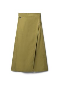 MIDI CON ELASTICO - Gonna a campana - verde oliva