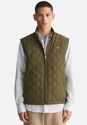 GANT QUILTED WINDCHEATER VEST - Weste - juniper green