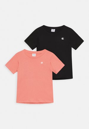 AMERICAN CLASSICS CREW NECK UNISEX 2 PACK - Jednoduché tričko - black/pink