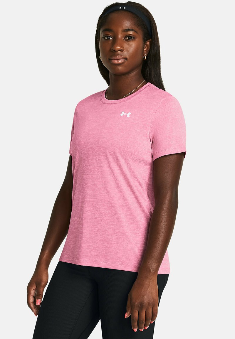 Under Armour TECH TWIST - Spordi T-särk - sunset pink