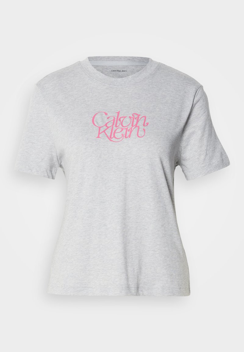 Calvin Klein Jeans T-shirt print grijs gemêleerd Calvin Klein Jeans T-shirt print grijs gemêleerd