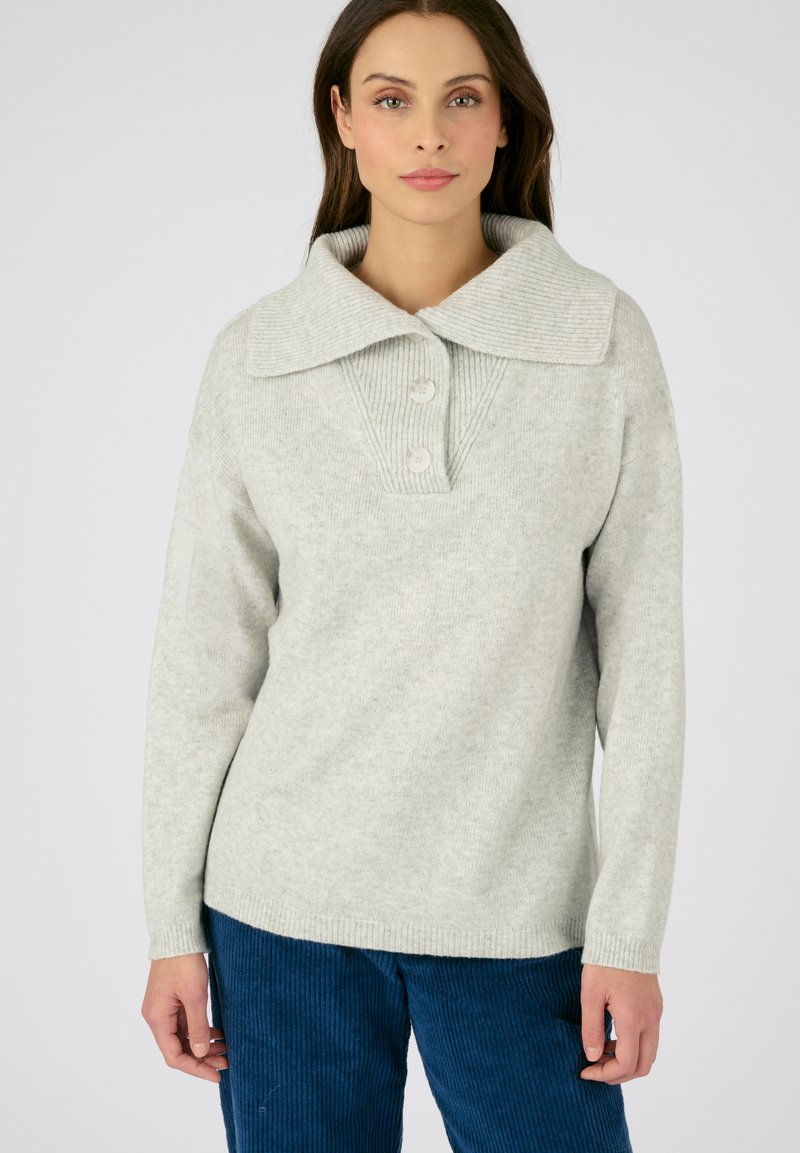 Pull Femme Damart En Coton Gris – Taille 20, Manches Longues, Style Pullover