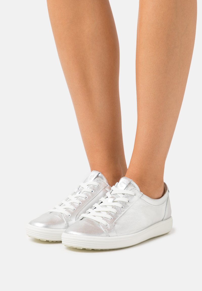 ecco silver trainers