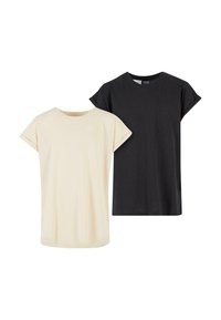 Urban Classics - EXTENDED SHOULDER TEE 2-PACK - T-Shirt basic - whitesand black Thumbnail-Bild 1