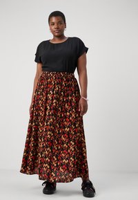 ONLY Carmakoma CARYAYA LIFE ANKLE SKIRT - Maxi szoknya - black