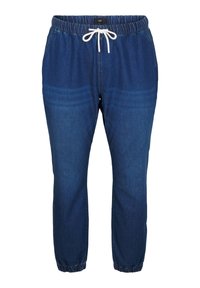 JOGGERS WITH POCKETS - Jeans Tapered Fit - dark blue denim
