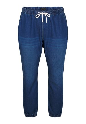 Zizzi JOGGERS WITH POCKETS - Džínsy tapered fit - dark blue denim