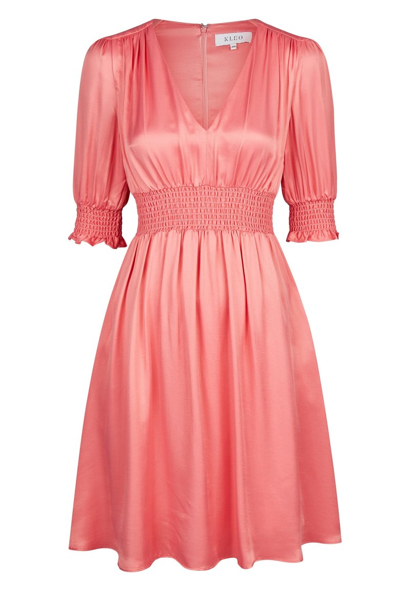 KLEO Cocktailjurk koraalrood KLEO Cocktailjurk koraalrood