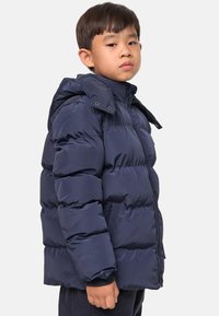 Urban Classics HOODED PUFFER - Ziemas jaka - blue