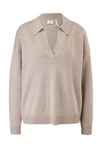 s.Oliver BLACK LABEL À COL  - Sweater - beige melange