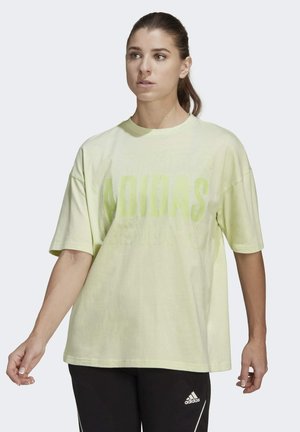 adidas Performance, ESSENTIALS REPEAT - T-shirt con stampa - green
