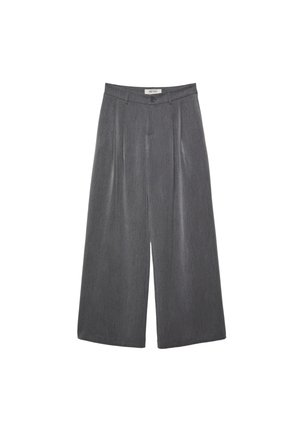 Stradivarius WIDE LEG SMART WITH DARTS - Pantaloni - grey