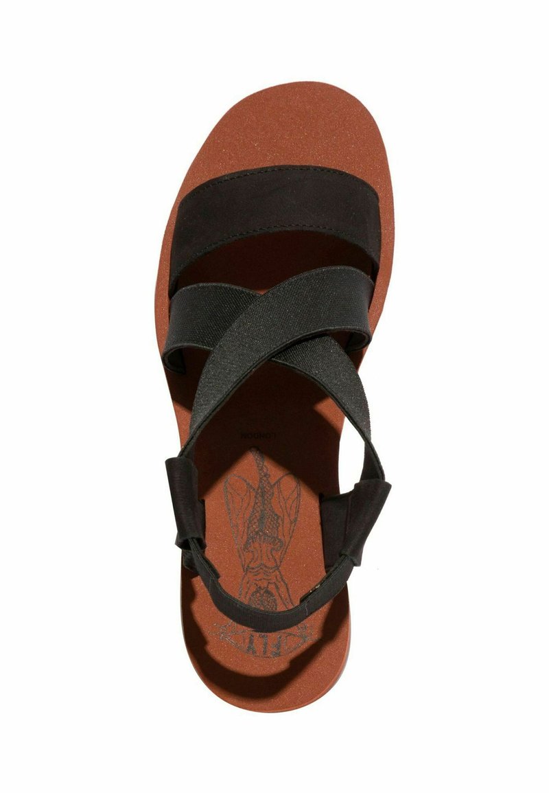 Fly London Sandalen met plateauzool black black brick/zwart