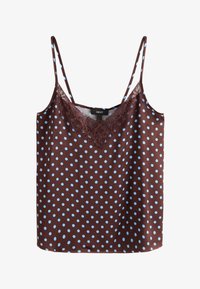 Non sélectionné, chocolate brown/blue polka dot