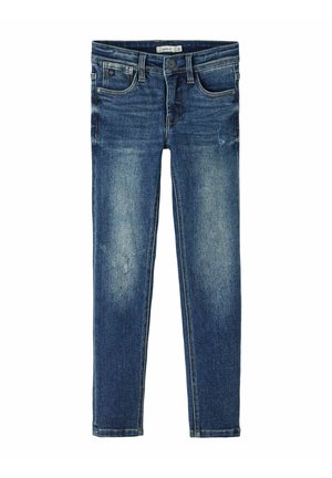 NKMTHEO - Pieguloša piegriezuma džinsi - dark blue denim