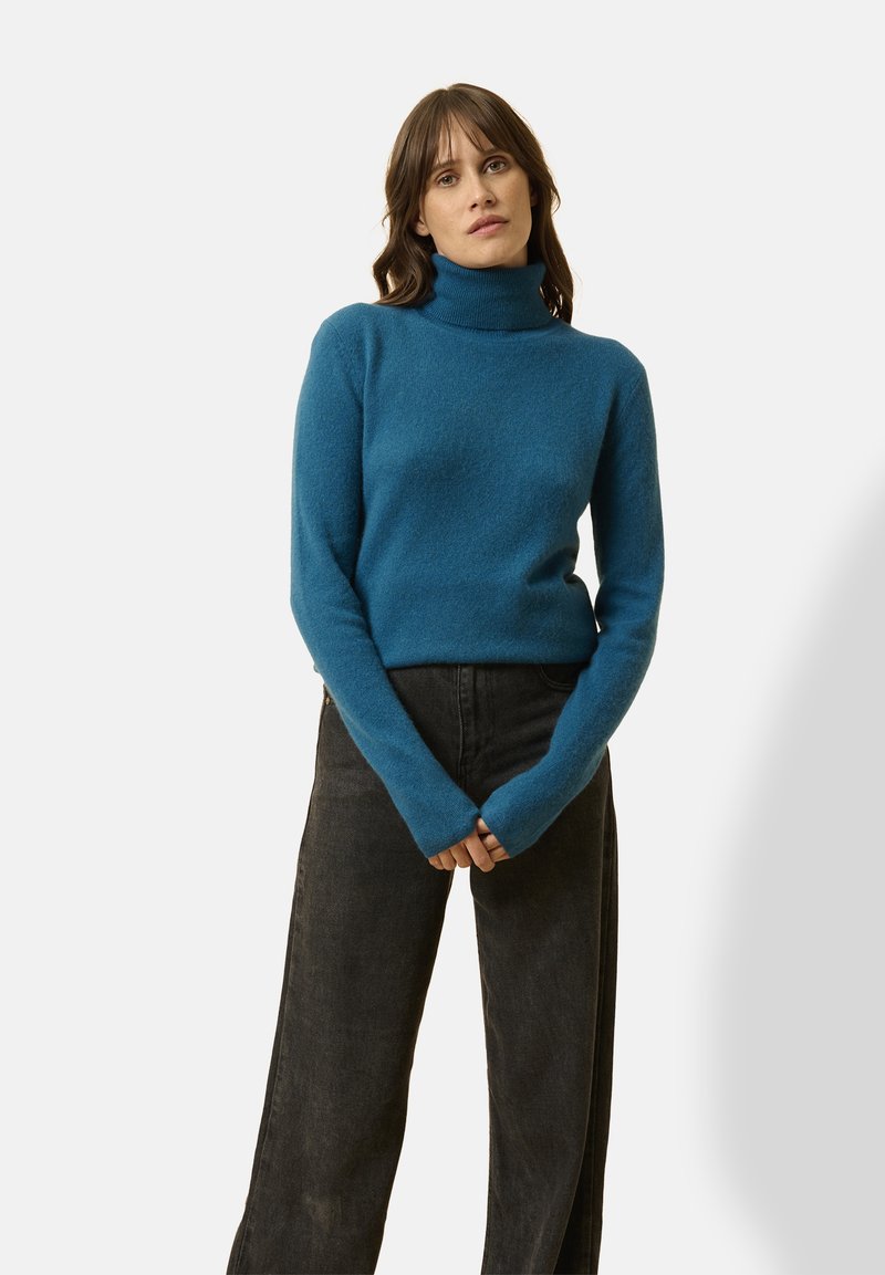 Just Cashmere COL ROULÉ - Maglione - peacock