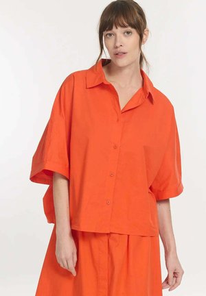 Overhemdblouse - tangerine