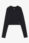 ESSENTIAL CROPPED LONG SLEEVE TOP WITH THUMB HOLES - Pitkähihainen paita - black