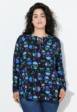 A-LINIE TOTENKÖPFE LANGARM - Blusa - black