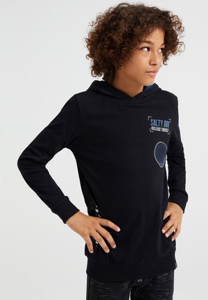 HOODED - Longsleeve - black
