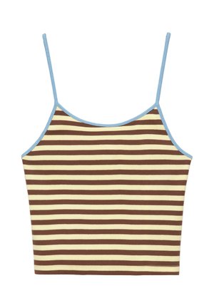 PULL&BEAR, STRIPED WITH STRAPS - TOP - Top - yellow
